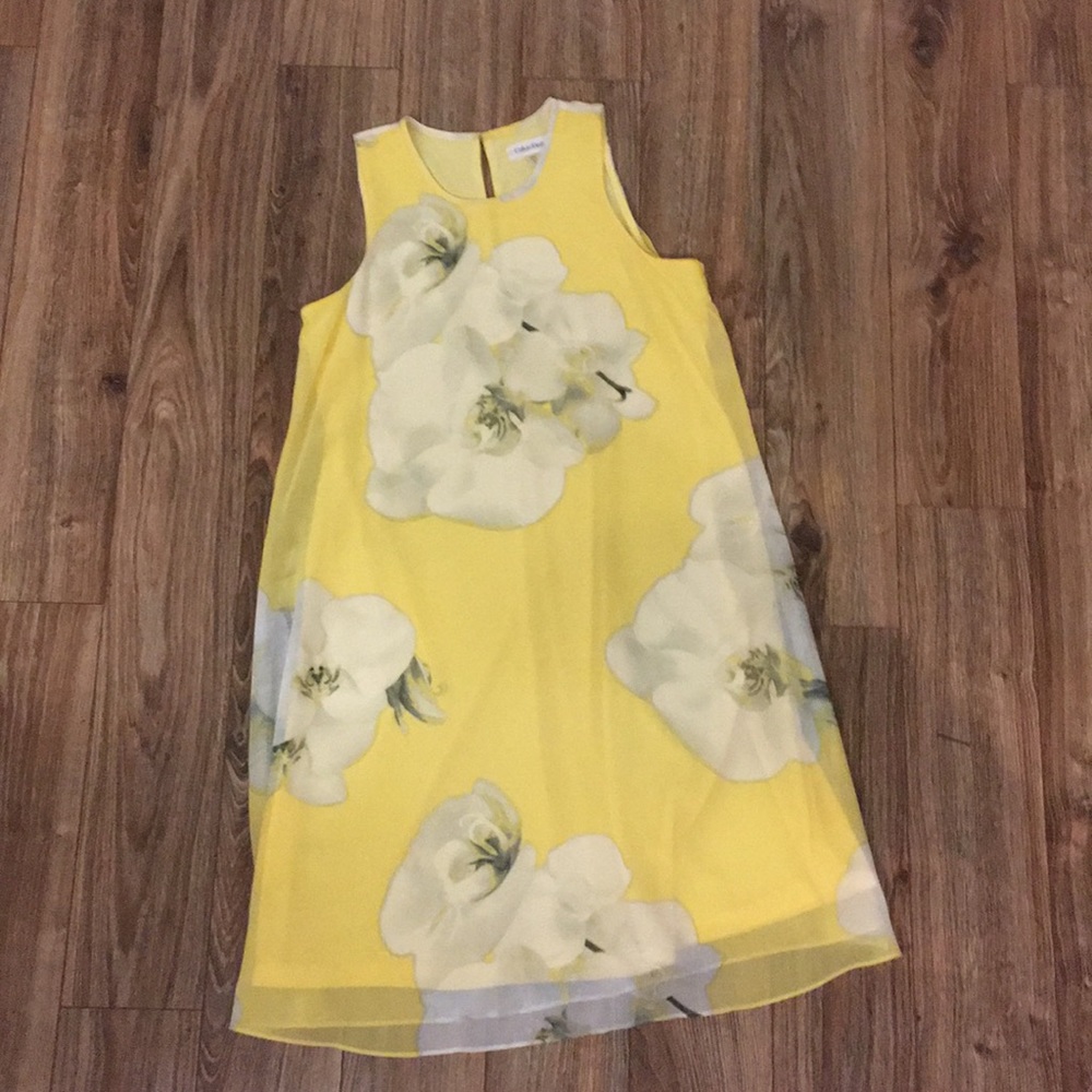 Yellow floral dress